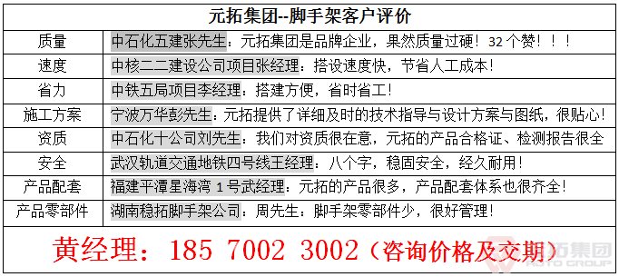 腳手架種類大全，2016版本